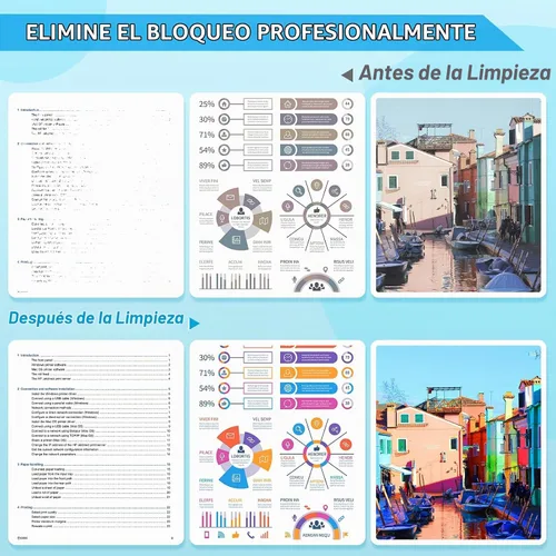 Vista 3 de Kit de Limpieza de Cabezal de Impresión Funciona para Impresora de Inyección de Tinta Epson HP Canon Limpieza de Cabezal de Impresión, Kit Limpiador