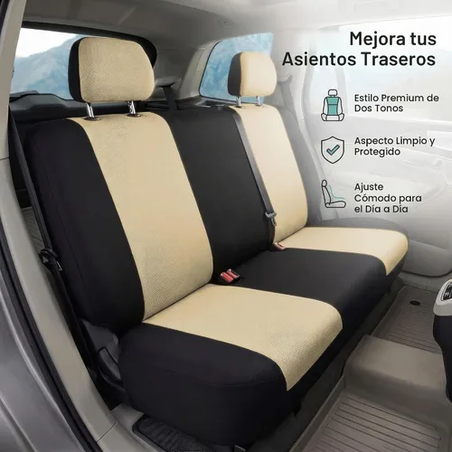 Vista 9 de FH Group Funda para Asiento de Coche para Asiento Trasero de Tela - Ajuste Universal para Coches con Banco Sólido, Protector de Asiento de Coche
