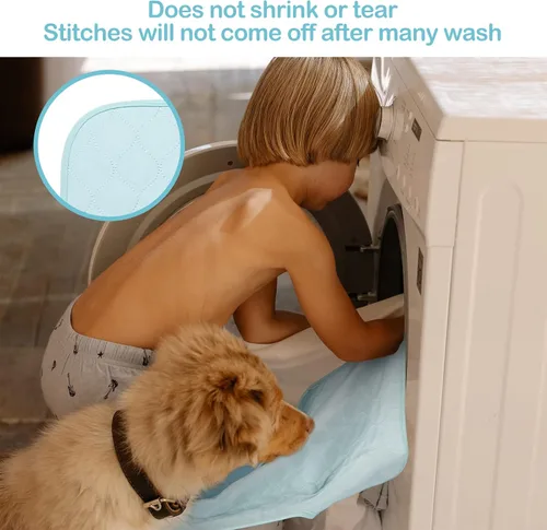 Vista 8 de Avont Almohadillas lavables para orina para perros, paquete de 2 almohadillas reutilizables impermeables para cachorros de mascotas, 34 x 36