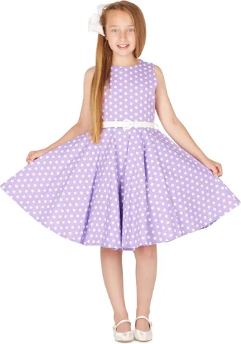 Vista 7 de BlackButterfly Vestido vintage con lunares de los años 50 para niñas