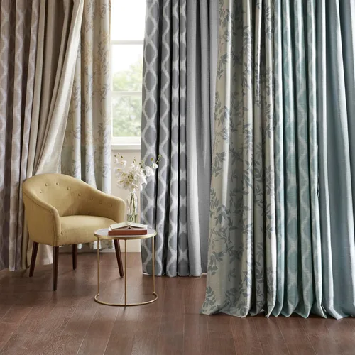 Vista 12 de Sun Smart Blakesly Cortinas opacas para ventana de patio, estampado Ikat, decoración de sala de estar, decoración de sala de estar, cortina