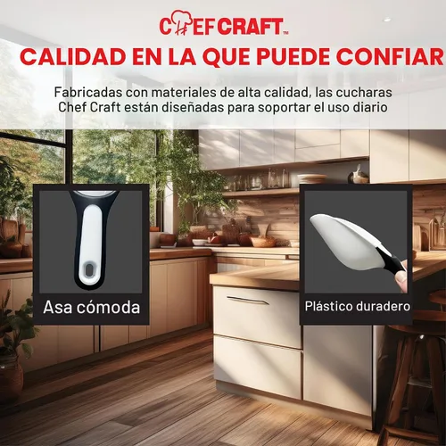 Vista 7 de Chef Craft Select - Cuchara de plástico, 1 taza, color blanco