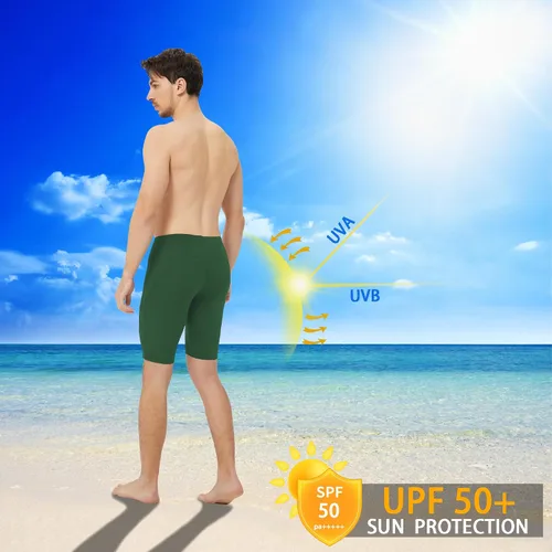 Vista 27 de Traje de baño deportivo competitivo para hombre, traje de entrenamiento de resistencia de carreras, pantalones cortos de natación de secado rápido