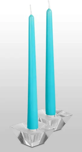 Vista 8 de Hyoola Tall Taper Candles - Vela de cena turquesa sin goteo de 10 pulgadas, sin perfume, cera de parafina con mechas de algodón, 8 horas de tiempo