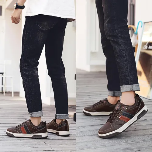 Vista 9 de AX BOXING Zapatos casuales para hombre, zapatillas de moda, transpirables, cómodas, para caminar