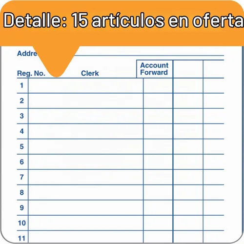 Vista 5 de Adams Libro de ventas de uso general, 2 partes, sin carbono, blanco/canario, 3-11/32 x 5-5/8 pulgadas, 50 juegos/libro, 3 libros (DC3530)