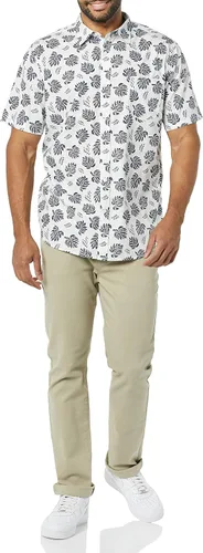 Vista 3 de Tienda Essentials Camisa de popelina de manga corta ajustada para hombre