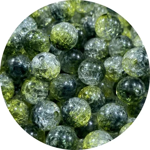 Vista 16 de 300 piezas cuentas de acrílico de 8 mm con grietas, cuentas redondas de cristal acrílico para hacer joyas, pulseras, collares, manualidades