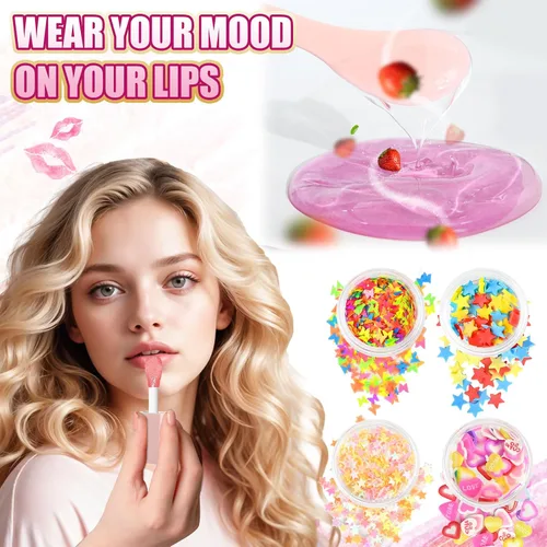 Vista 5 de Jcoos Kit de fabricación de brillo de labios, kit de brillos de labios para hacer tu propio lápiz labial, brillo de labios que cambia