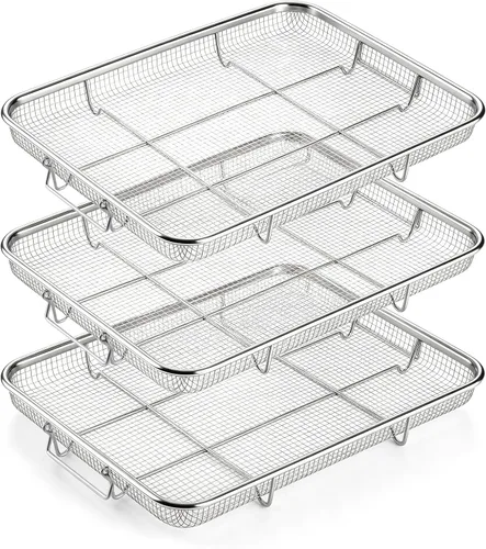 Vista 8 de P&P CHEF Cesta para freidora de aire de 11.8 pulgadas para horno, estante