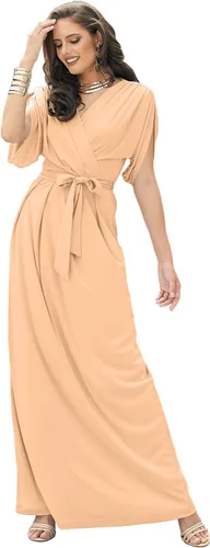 Vista 13 de KOH KOH Vestido largo plisado y modesto para mujer, para invitada de boda Negro