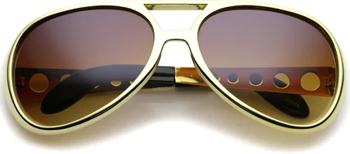 Vista 15 de zeroUV Gafas de sol grandes Elvis King Of Rock & Roll Aviator 2.480 in