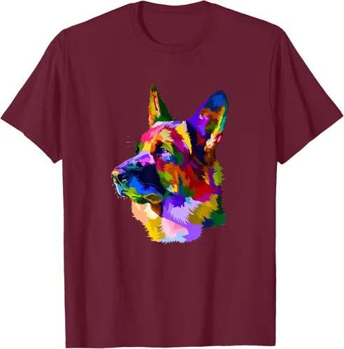 Vista 17 de Camiseta para dueño de perro de pastor alemán, Negro