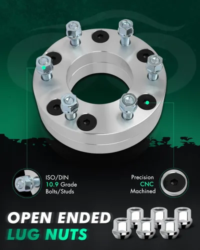 Vista 4 de SCITOO Espaciadores de rueda de 2 pulgadas 5x135 para Ford para F-150 2 piezas Adaptadores de espaciadores de rueda 12x1.5 pernos de 3.4 in HB 5