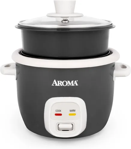 Vista 9 de AROMA® CoreCoat - Olla arrocera con cesta desplegable para cocinar alimentos (4 tazas cocidas, 2 tazas sin cocinar)