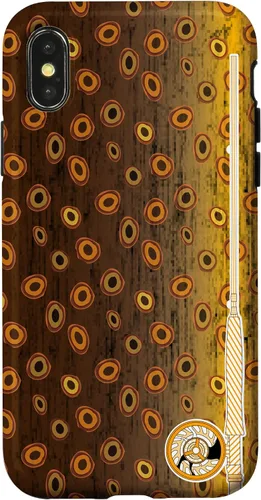 Vista 5 de Funda de pescador con estampado de trucha marrón para iPhone 16