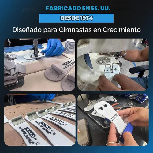 Vista 7 de Gibson Athletic Just Right Agarres para Barras Asimétricas de Gimnasia para Niñas - Agarres de Cuero de Ajuste Estrecho para Barras de Gimnasia