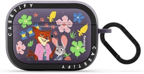 Vista 61 de CASETiFY AirPods Pro (1ª/2ª Gen) Estuche Bounce con Anillo [Colaboración Frozen] - Copo de Nieve de Anna - Taupe Mate