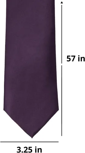 Vista 535 de tiemart Corbata de color sólido para hombre Longitud estándar