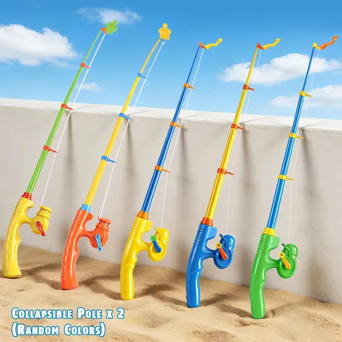 Vista 5 de CozyBomB Juego de pesca magnético para niños + 2 postes adicionales
