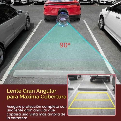 Vista 3 de Pyle Cámara de visión trasera de montaje empotrado, resistente al agua, de grado marino, de 1.25 pulgadas, líneas de escala de distancia