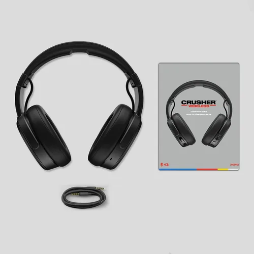Vista 8 de Skullcandy Crusher - Auriculares inalámbricos Bluetooth con graves multisensibles, aislamiento de ruido, ajuste sobre la oreja, hasta 50 horas