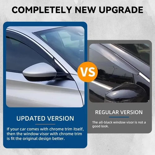 Vista 4 de 4 piezas de deflectores de viento para ventanas compatibles con Civic Hatchback 2017-2021 solamente, estilo de montaje exterior, protección contra