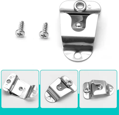 Vista 3 de 2 soportes para micrófono, clip resistente para colgar micrófono con tornillos para micrófono de mano GM300 GM3188 GM338 TM271A TM481A y más