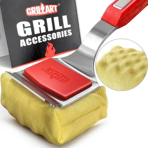 Vista 8 de GRILLART Cepillo para parrilla sin cerdas, almohadilla de limpieza para barbacoa reemplazable (sin mango), almohadilla/cabezal de limpieza