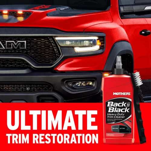 Vista 2 de Kit limpiador de molduras Mothers Back-to-black, alta resistencia Deep Cleans & Restores Exterior Trim & Plastics, Removes Oxidation, Dirt, Grime