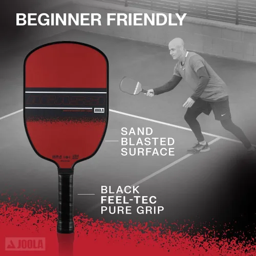 Vista 4 de JOOLA Agassi GRAF Champion 12mm Pickleball Paddle - Sandblasted Pickleball Racket Increases Spin & Control - Agassi Shape with Extended Sweet Spot