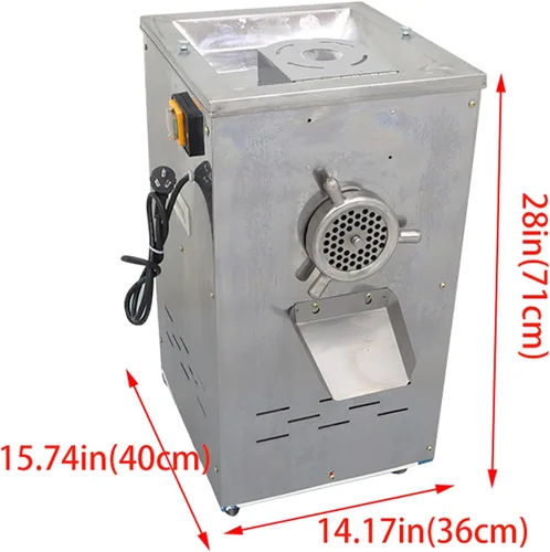 Vista 2 de Picadora de carne eléctrica Máquina trituradora de huesos Picadora Pescado Pollo Vegetal para Alimentación Animal Procesador 220V 2.2KW 880 LB/H