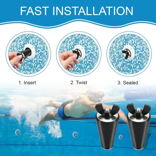 Vista 4 de Tapones de expansión de piscina de 0.5 a 1 pulgada, tapones de goma