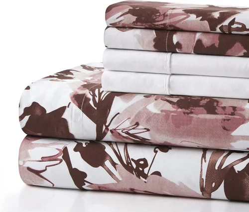 Vista 3 de Marina Decoration Ropa de cama ultra suave y sedosa con bolsillo profundo, rayón derivado de bambú para todas las estaciones, juego de sábanas de 6