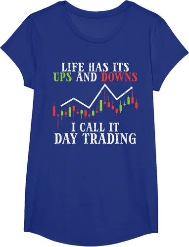 Vista 63 de Life Ups And Downs Day Trading Crypto Stock Market Trader T-Shirt, Negro