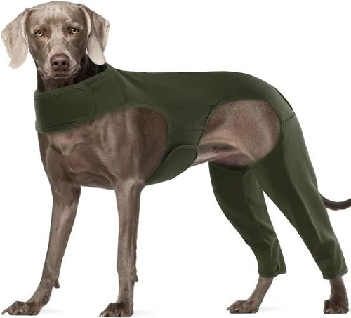 Vista 23 de ROZKITCH Manga para Perro para Patas Traseras, Manga para Mascotas para Evitar que el Perro Lame Heridas, Protector de Codo, Traje de Recuperación