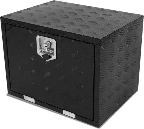 Vista 25 de confote Caja de herramientas chapada en aluminio resistente de 18 x 17 x 18 pulgadas, caja de herramientas para debajo de la carrocería, caja