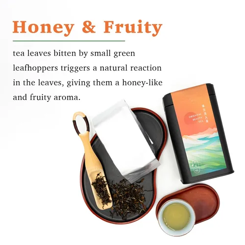 Vista 3 de TEA & TIME Té de belleza oriental, té Oolong de hojas sueltas, té chino premium, origen de Taiwán (2.64 onzas)