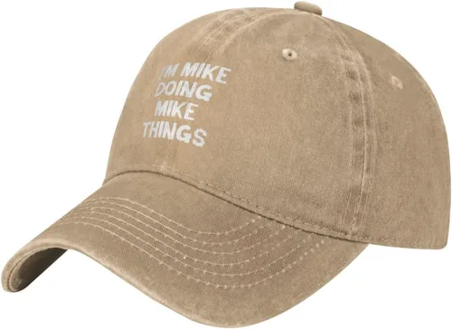Vista 2 de Philysonic Funny Hat Im Mike Doing Mike Things Hats Men Dad Cap Fashionable