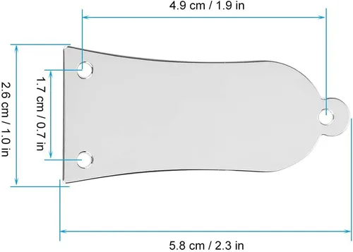 Vista 4 de 3 Agujeros Metal Bell en forma de campana de guitarra cubierta de varilla cubierta para guitarra eléctrica (plata)