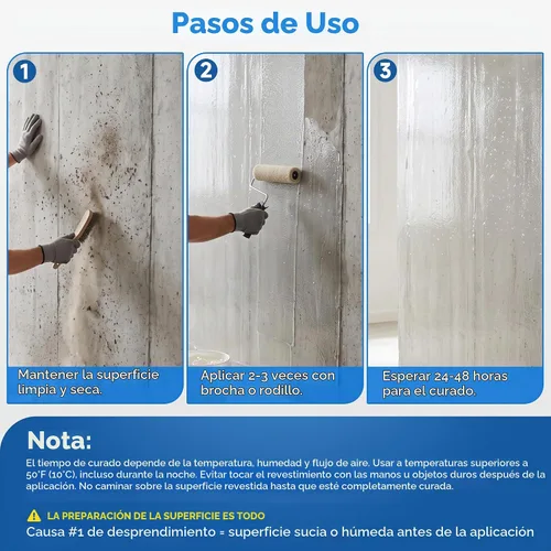 Vista 4 de Sellador impermeable transparente para reparación de fugas en interiores