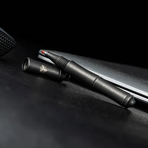 Vista 3 de WeKnife Syrinx - Bolígrafo de metal de titanio, bolígrafo ligero ejecutivo de lujo, con 2 coleccionistas de recarga de tinta negra extra, bolígrafos