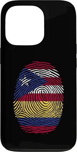 Vista 10 de Funda para iPhone 16 Boricua y Colombia con huellas dactilares puertorriqueñas