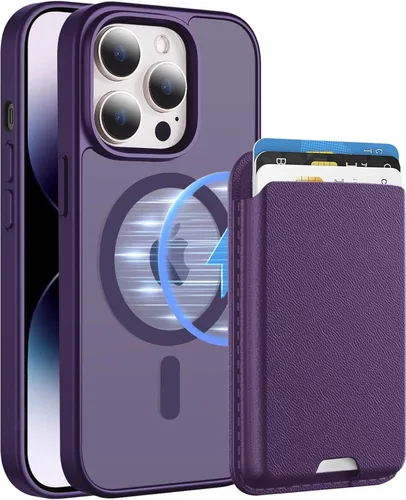 Vista 39 de Funda magnética para iPhone 12 Pro Max, cartera magnética desmontable con soporte para tarjetas, [compatible con MagSafe] grado militar, a prueba