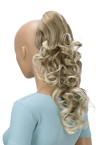 Vista 8 de CAISHA Extensión de clip de cola de caballo de 16 "voluminoso ondulado marrón ceniza H214