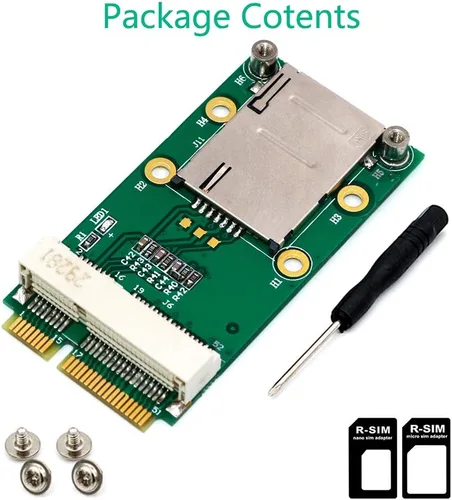 Vista 6 de HLT Adaptador Mini PCI-E con ranura para tarjeta SIM