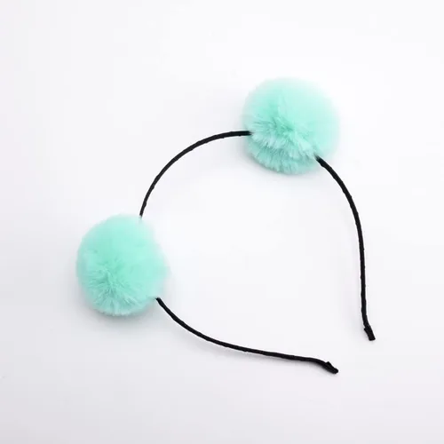 Vista 2 de BAOBAO - Diadema de pelo sintético y esponjoso, orejas de gato, diseño de panda