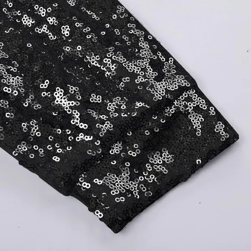 Vista 3 de DkinJom Overol sexy brillante de una pieza para mujer, manga larga, cuello en V profundo, pierna ancha, pantalón corto de cintura alta, ropa de club