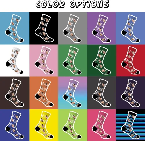 Vista 6 de Jecivila Calcetines personalizados con foto, calcetines divertidos personalizados, imprime tu imagen, regalos divertidos personalizados para hombres