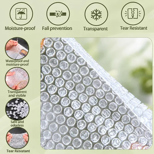 Vista 3 de Bolsas de burbujas High-PQ, Bolsas de burbujas transparentes no autoadhesivas con acolchado de doble pared, ideales para embalaje, envío